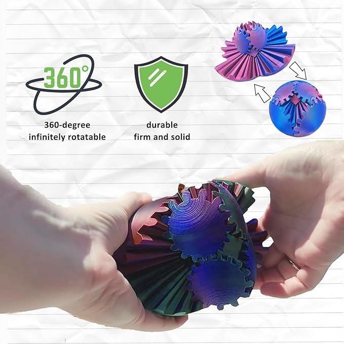 Innovative 3D Rotating Gear Fidget Balls