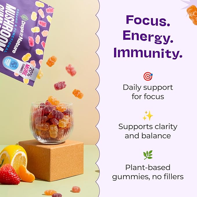 Mushroom Gummies - Organic & Functional with Ashwagandha