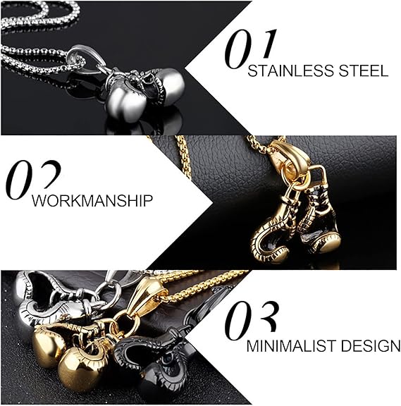 YADA Knockout Classic Boxing Gloves Necklace