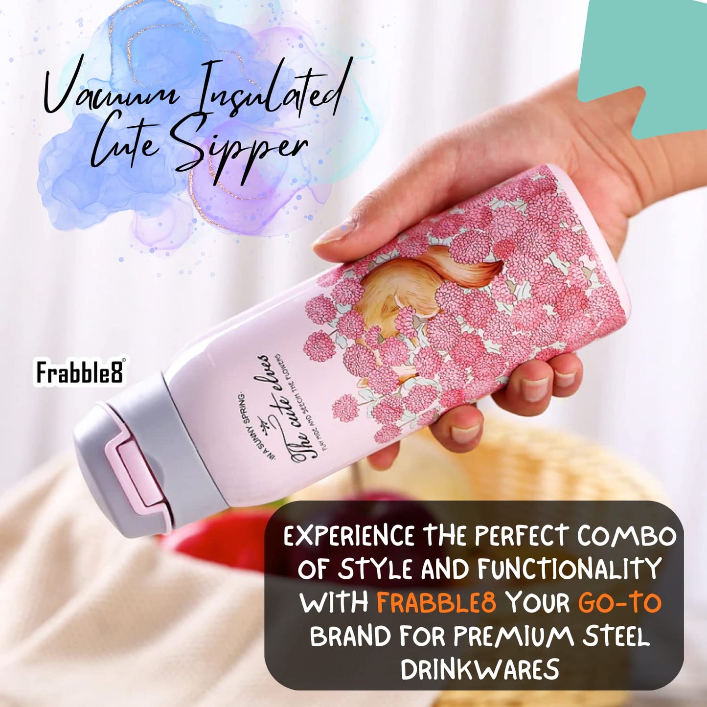 The Cute Elves Straw Water Bottles  (Nuan Qin Cup)