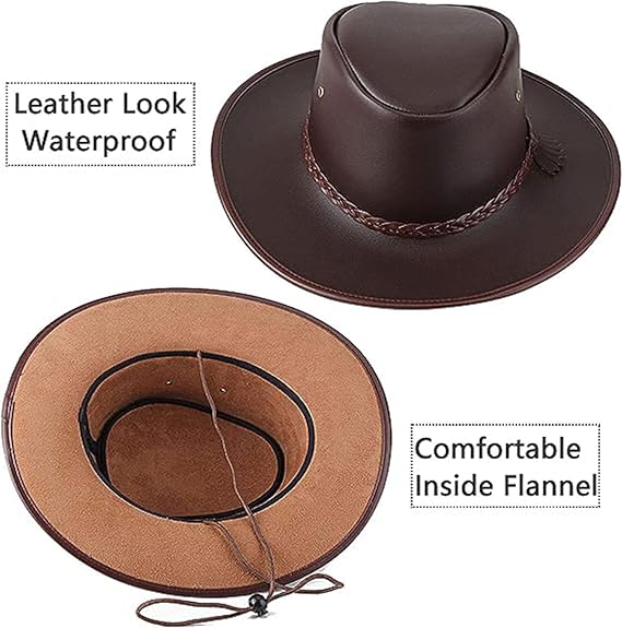 Azonee Cowboy Leather Hats
