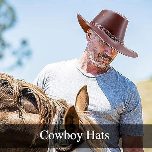 Azonee Cowboy Leather Hats