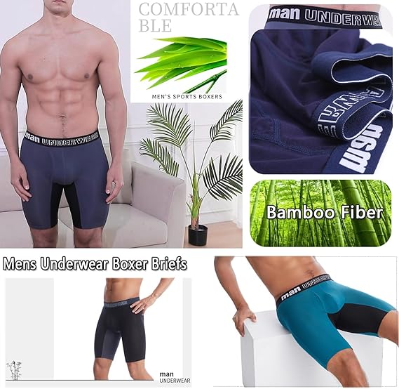 Man Underwear Long Boxers