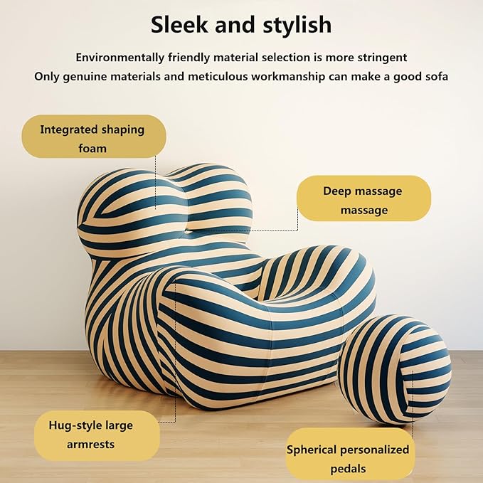 Ergonomic Leisure Ice Cotton Sofa + Ball Chairs