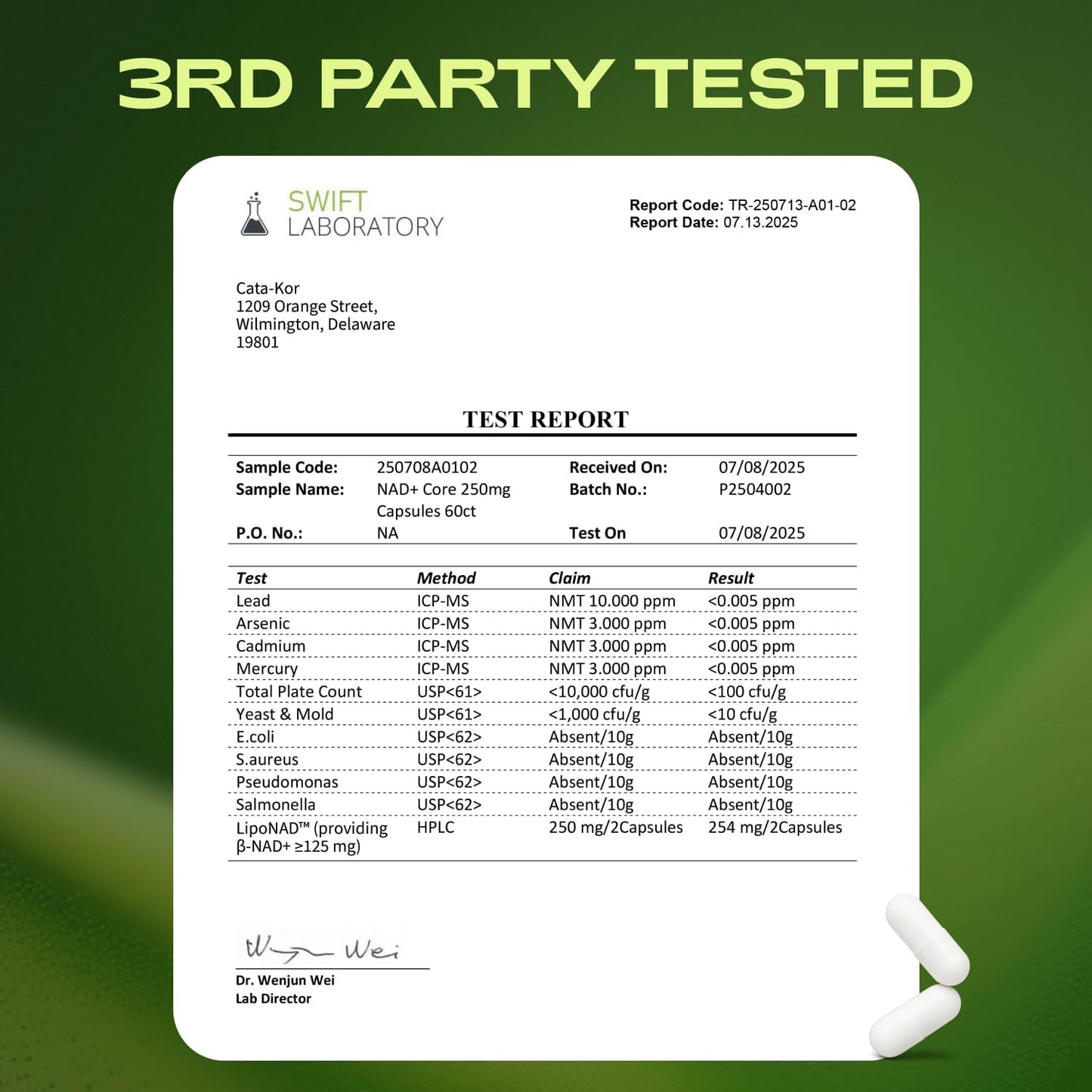 Cata-Kor NAD+ Advanced - NAD Supplement with Resveratrol