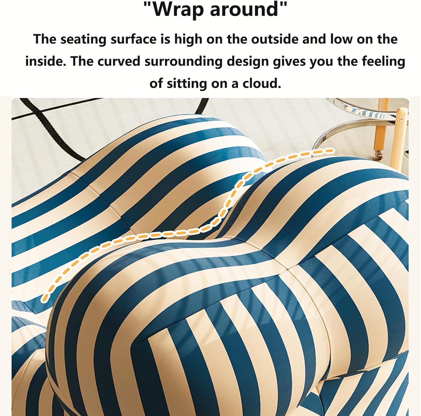 Ergonomic Leisure Ice Cotton Sofa + Ball Chairs