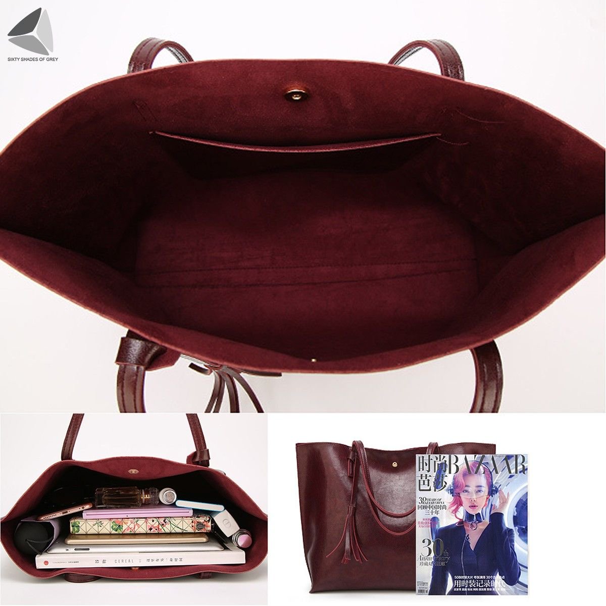 Italian Tassel Tote Shoulder Bags