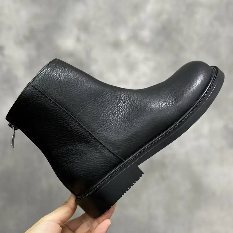 Genuine Leather Chelsea Ankle Boots