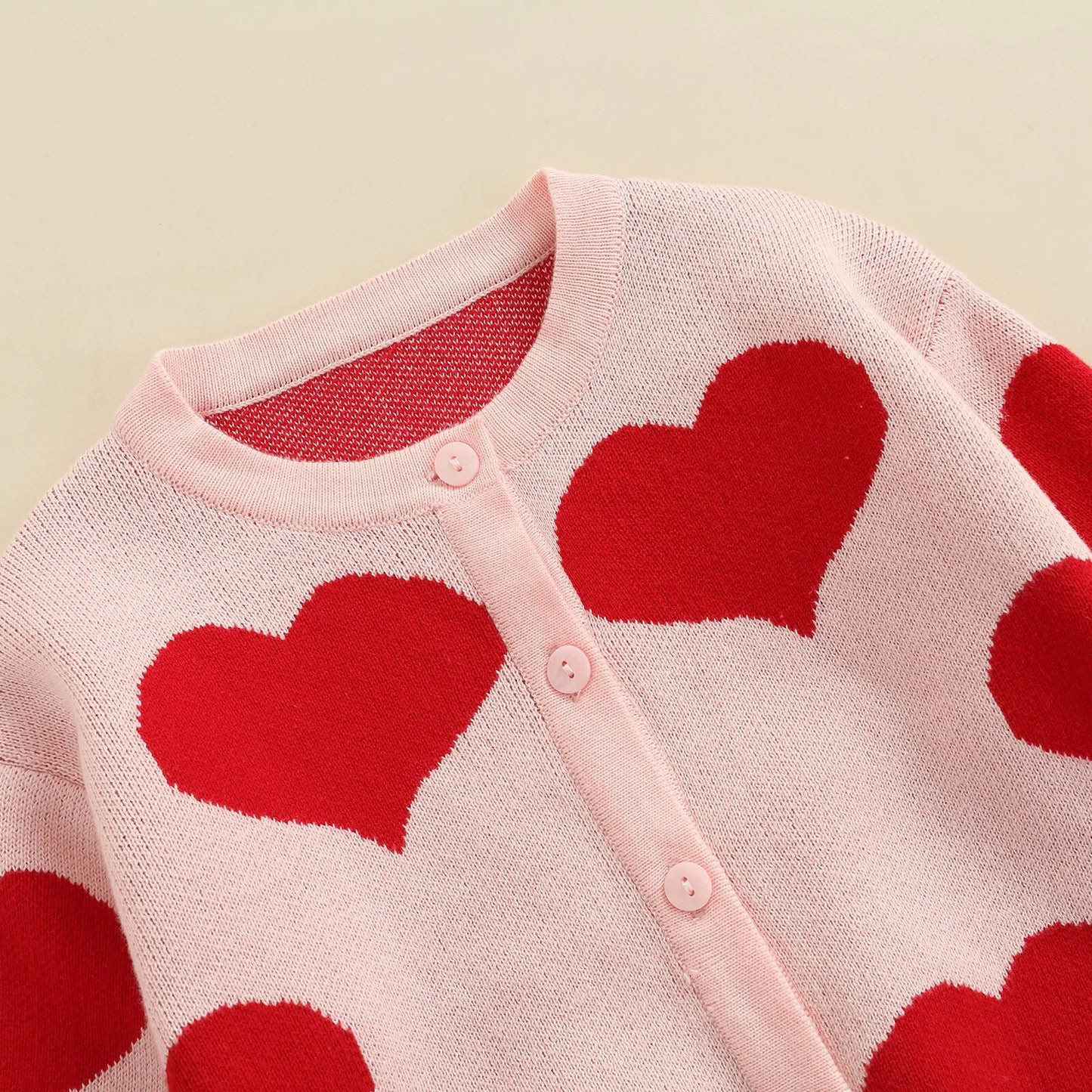 Heart Knitted Girls Cardigans (Ages 1 to 6 Years)