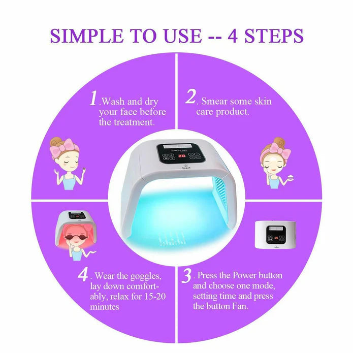 7-Color LED Light Therapy Skin Rejuvenator Photon Machine