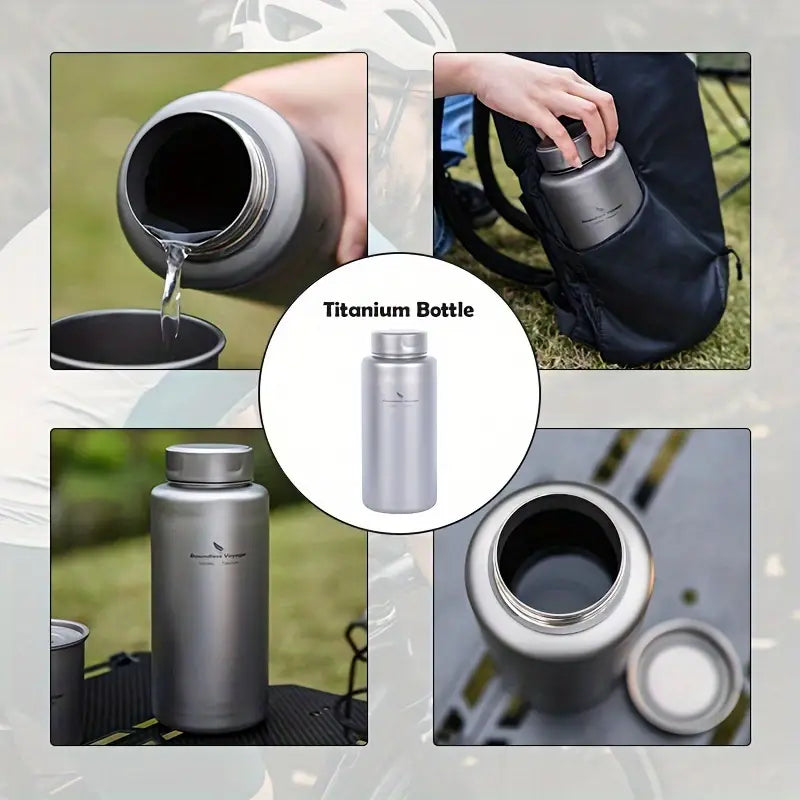 Boundless Voyage Pure Titanium Water Bottle Flask