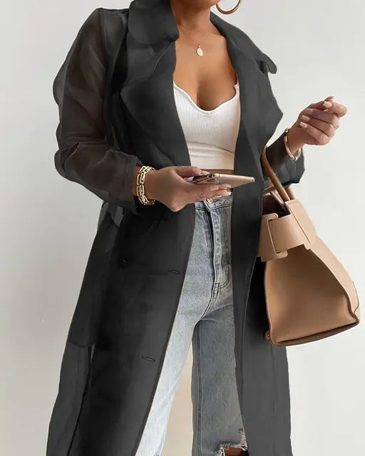 Sheer Trench Coat