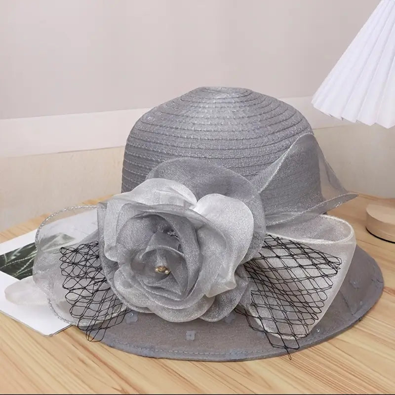 Versatile Two-Tone Floral Hats