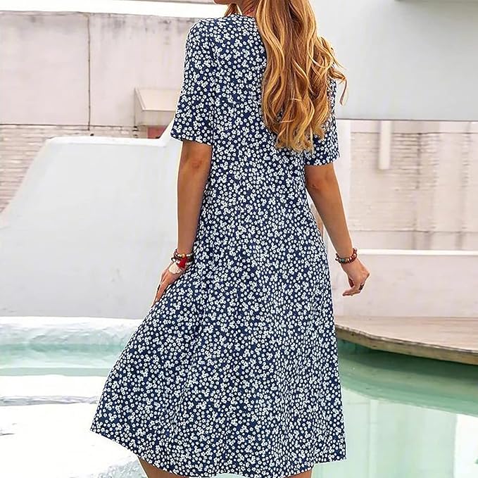 Annalee Short Sleeve Casual Midi Dress