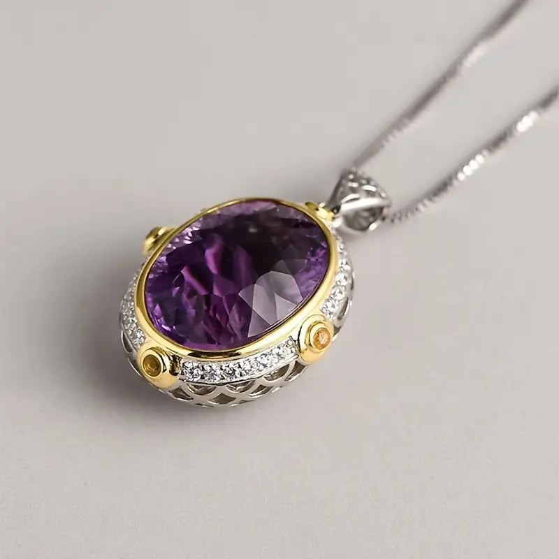 BRIOUS Exquisite Oval Synthetic Crystal Pendants