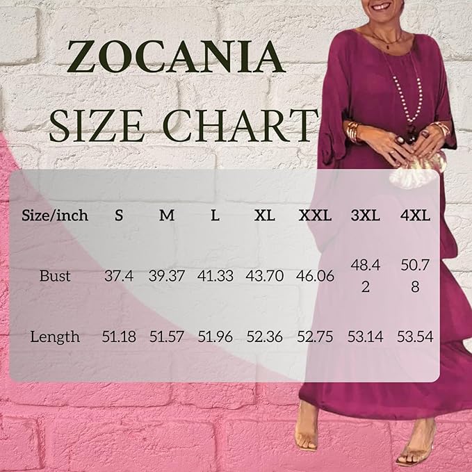 Zocania Layered Chiffon Batwing Maxi Dresses