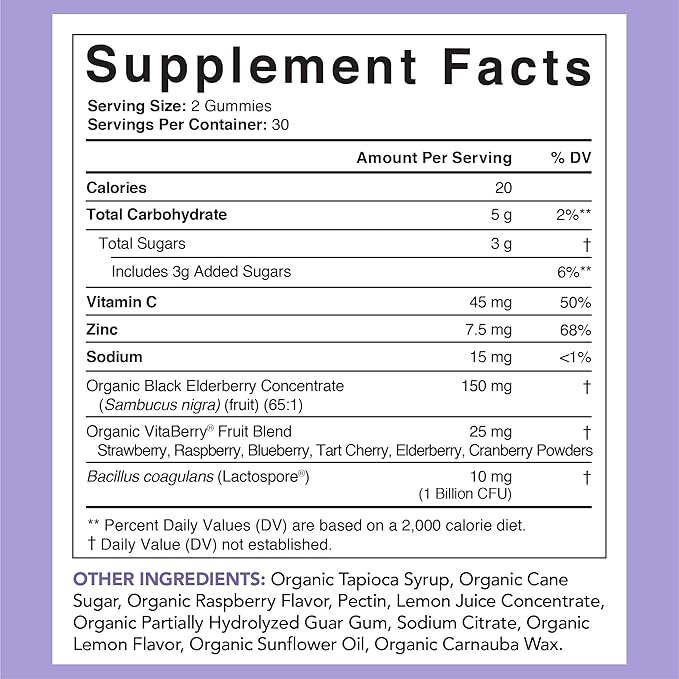 Organic Elderberry Gummies
