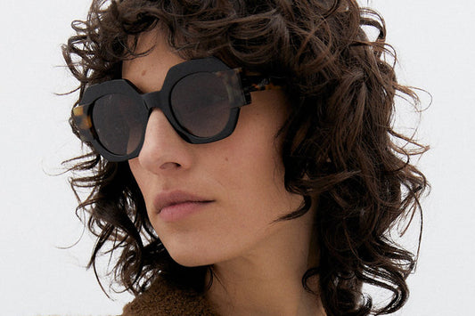 Ohemado Retro Flat-Top Round Designer Sunglasses