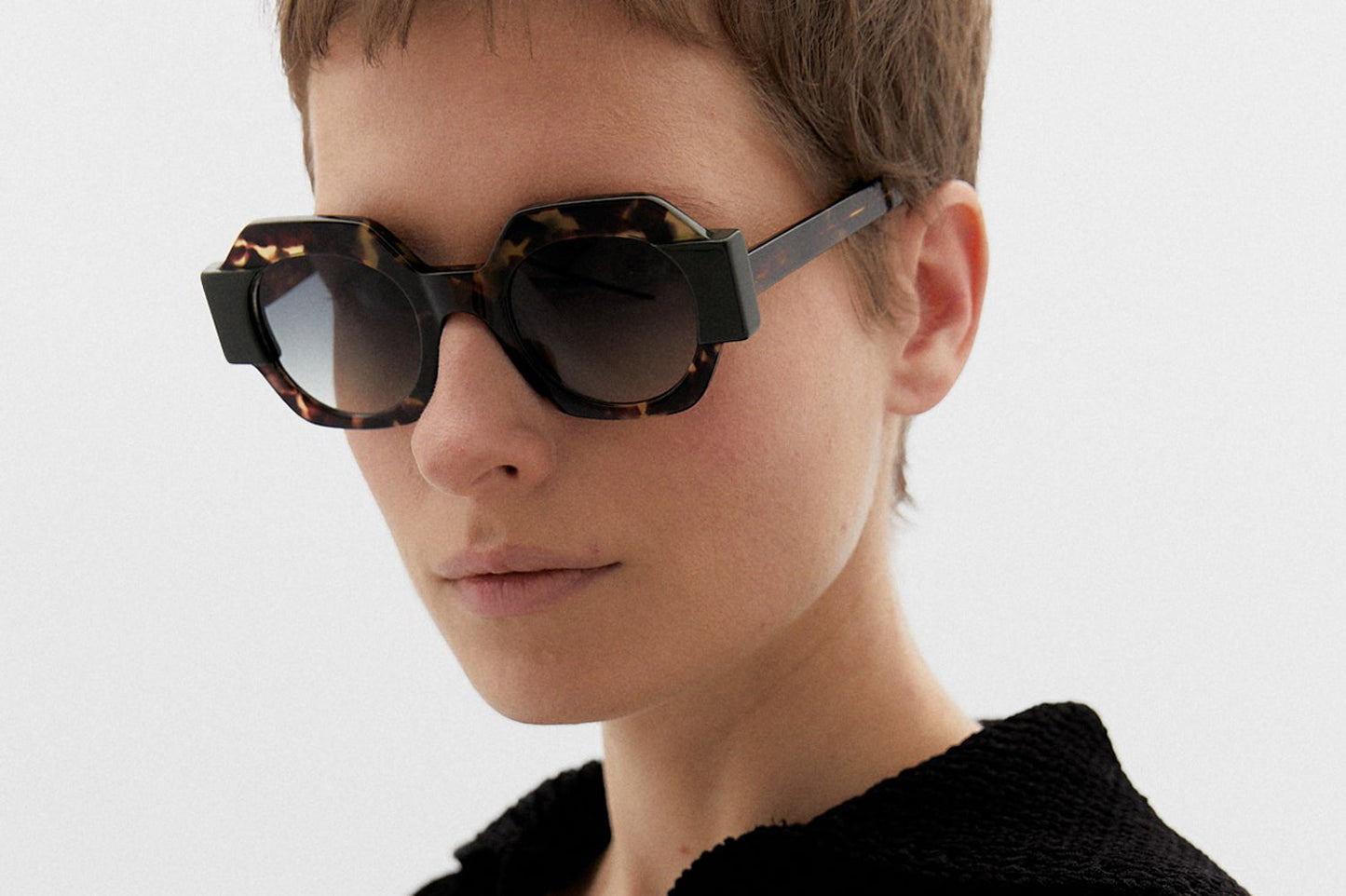 Ohemado Retro Flat-Top Round Designer Sunglasses