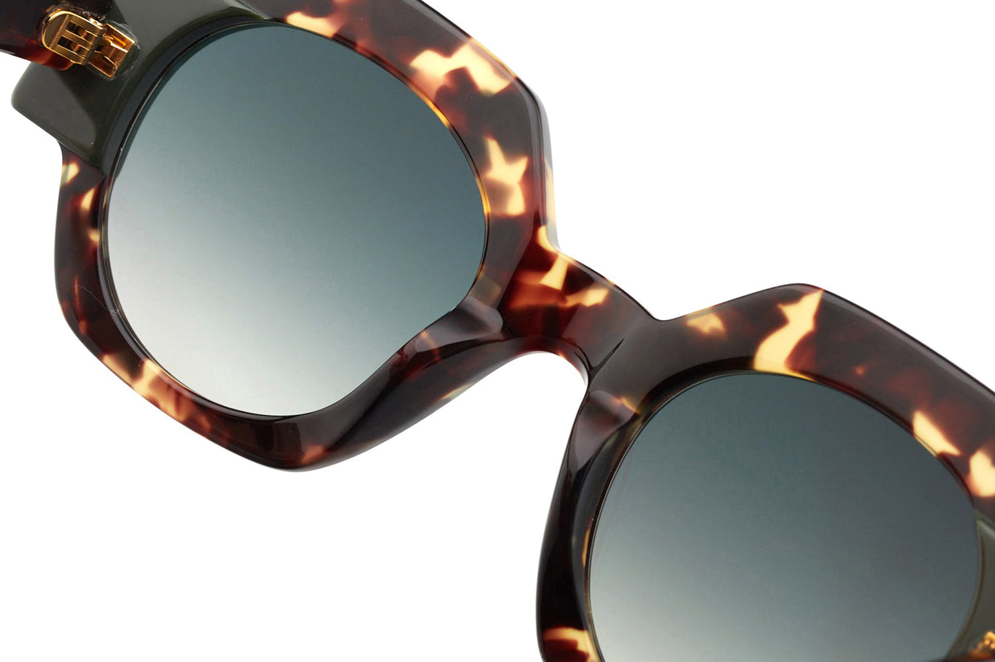 Ohemado Retro Flat-Top Round Designer Sunglasses