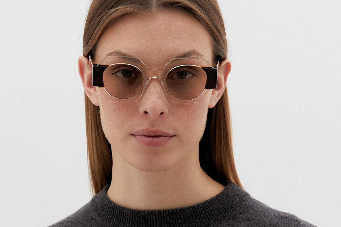 Ohemado Retro Flat-Top Round Designer Sunglasses