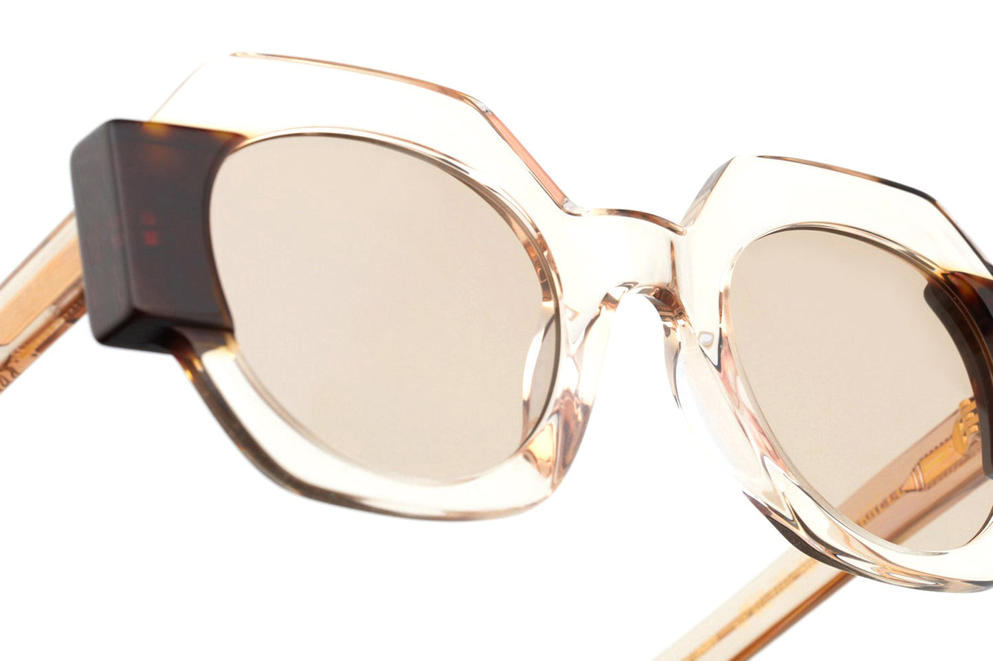 Ohemado Retro Flat-Top Round Designer Sunglasses