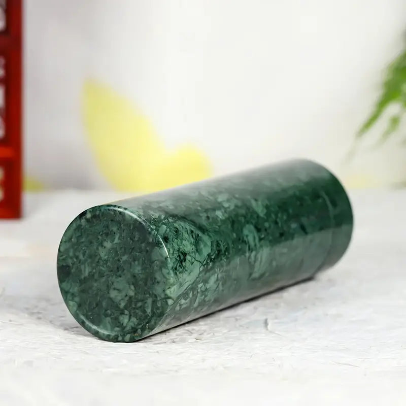 Green Stone Natural Marble Serpentine Jade Drinking Cup Tumbler