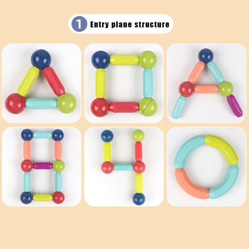 Magnetic Construction Stick Blocks