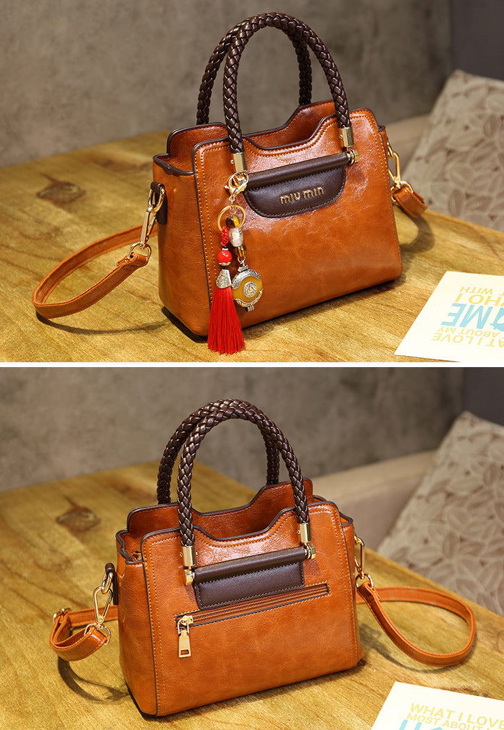 MIU MIN Leather Kelly Handbag