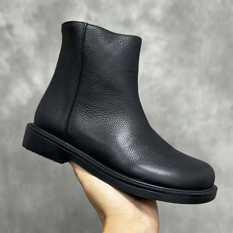 Genuine Leather Chelsea Ankle Boots