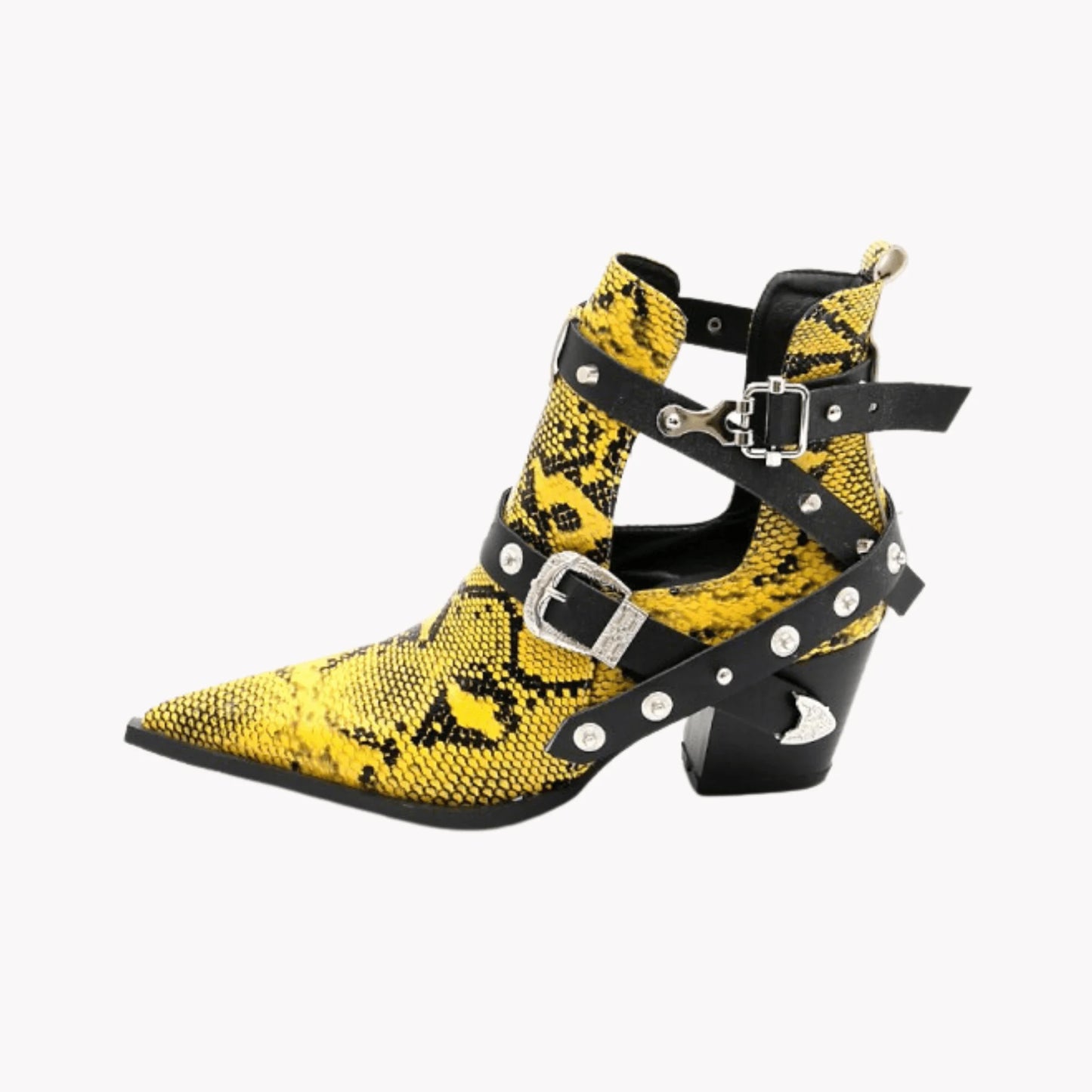 Diane Lockhart Snakeskin Buckled Boots