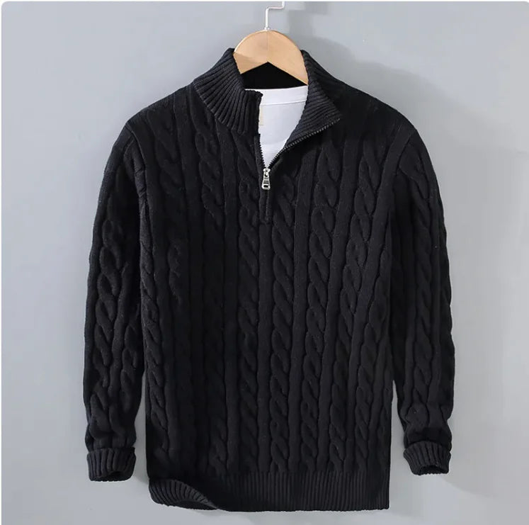Urban Luxe Half-Zip Cable Jumpers