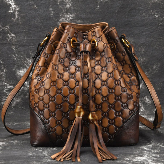 Vintage Leather Bucket Bags