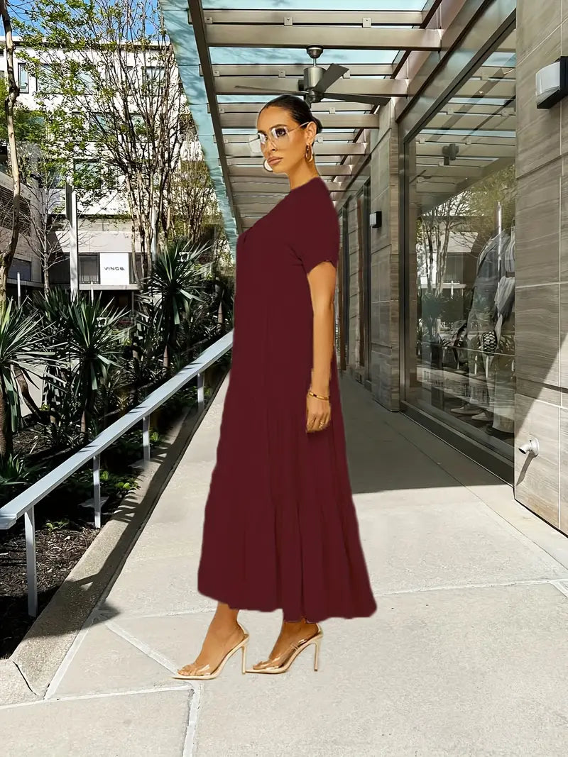 Elegant Tiered Maxi Dress