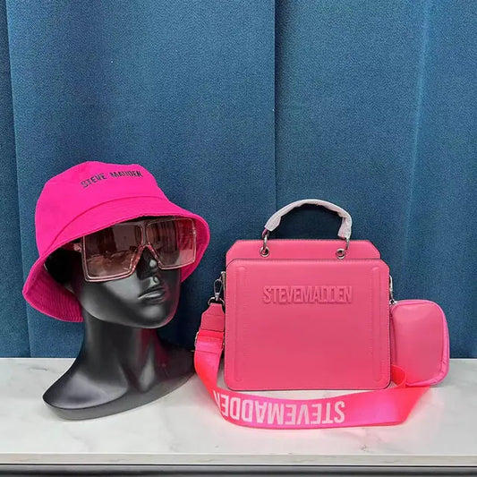 Steve Madden Evelyn Bags, Bucket Hat and Sunglasses Combo