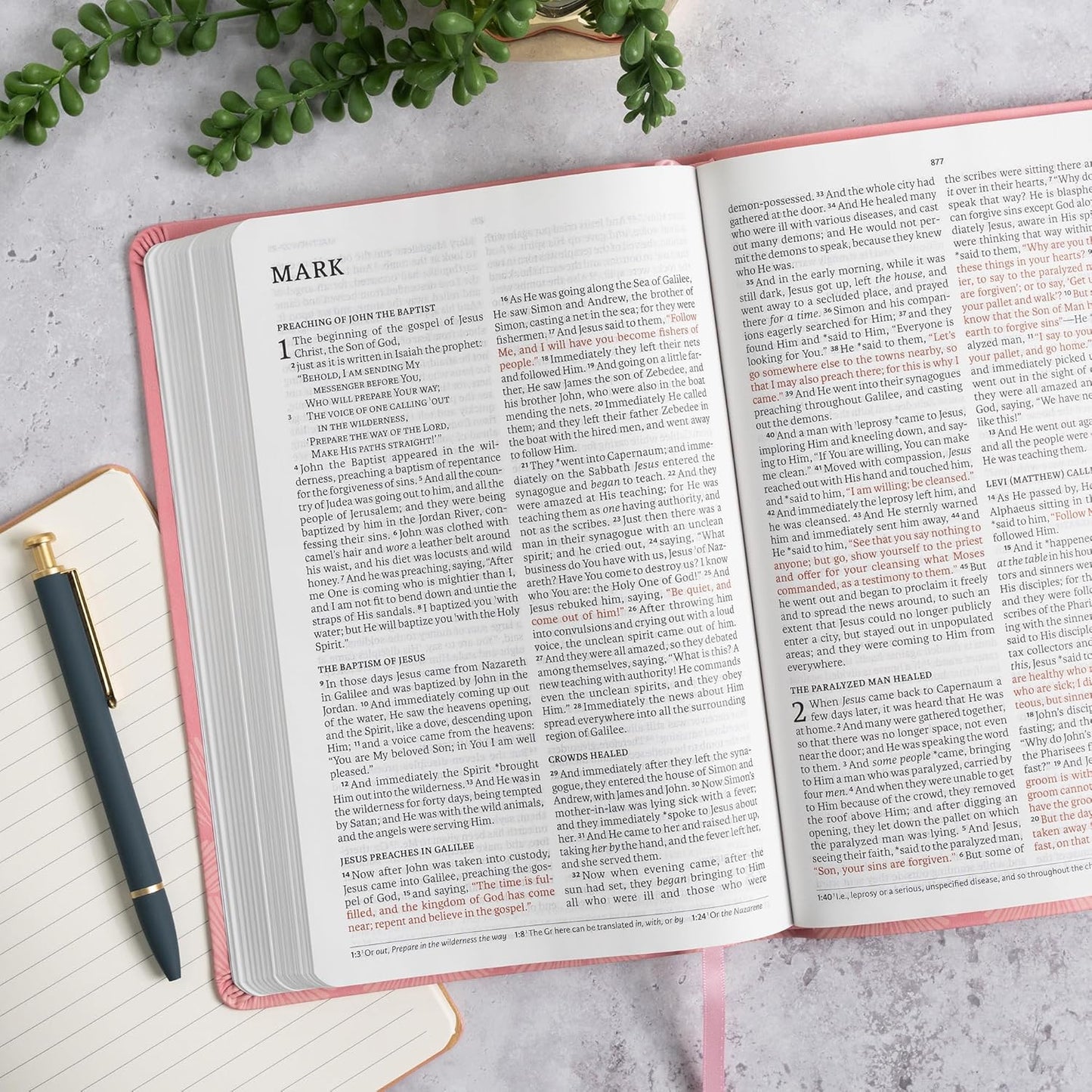 NASB Leathersoft Thinline Large Print Bible