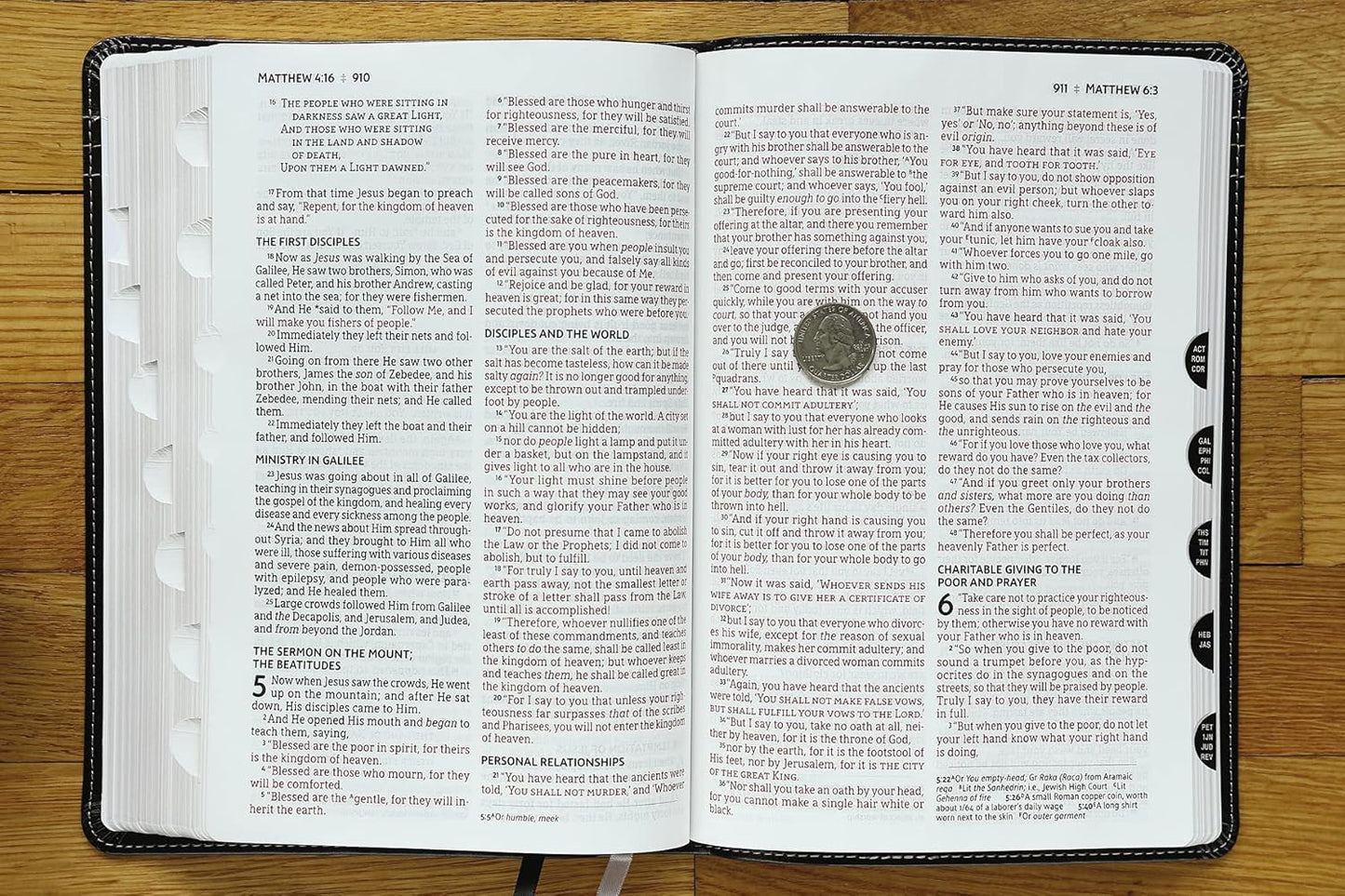 NASB Leathersoft Thinline Large Print Bible