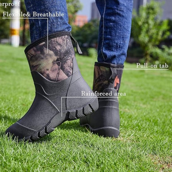 BOGS Waterproof Neoprene Mid Rise Rain Gumboots