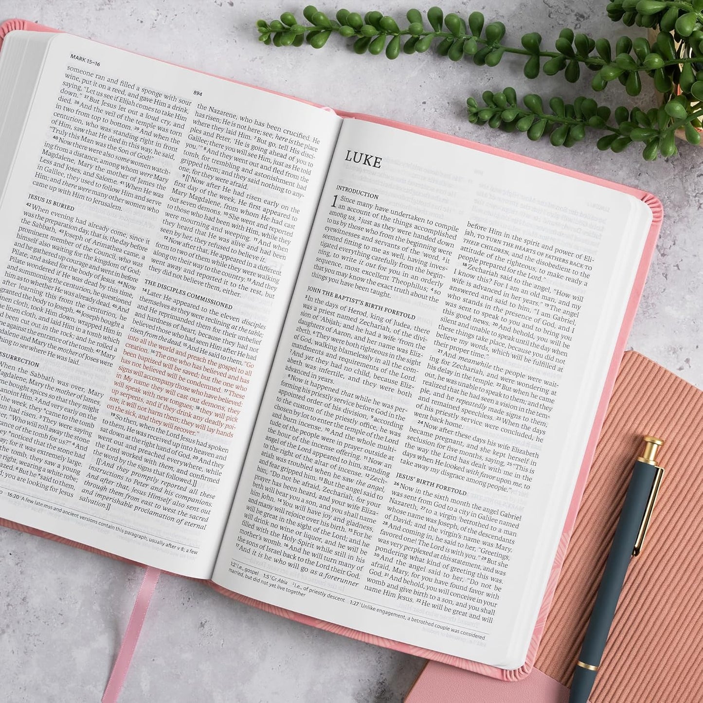NASB Leathersoft Thinline Large Print Bible