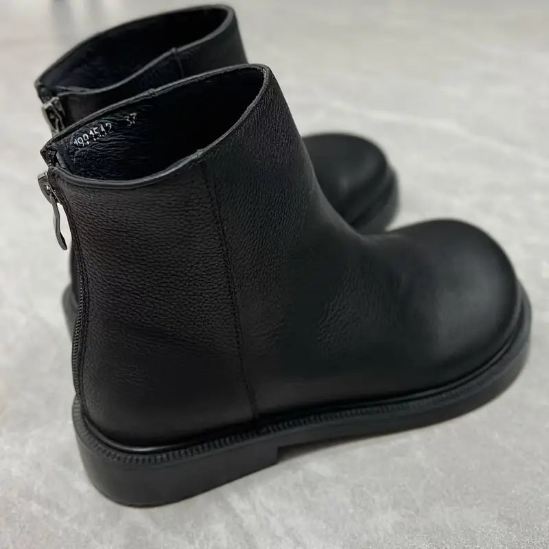 Genuine Leather Chelsea Ankle Boots