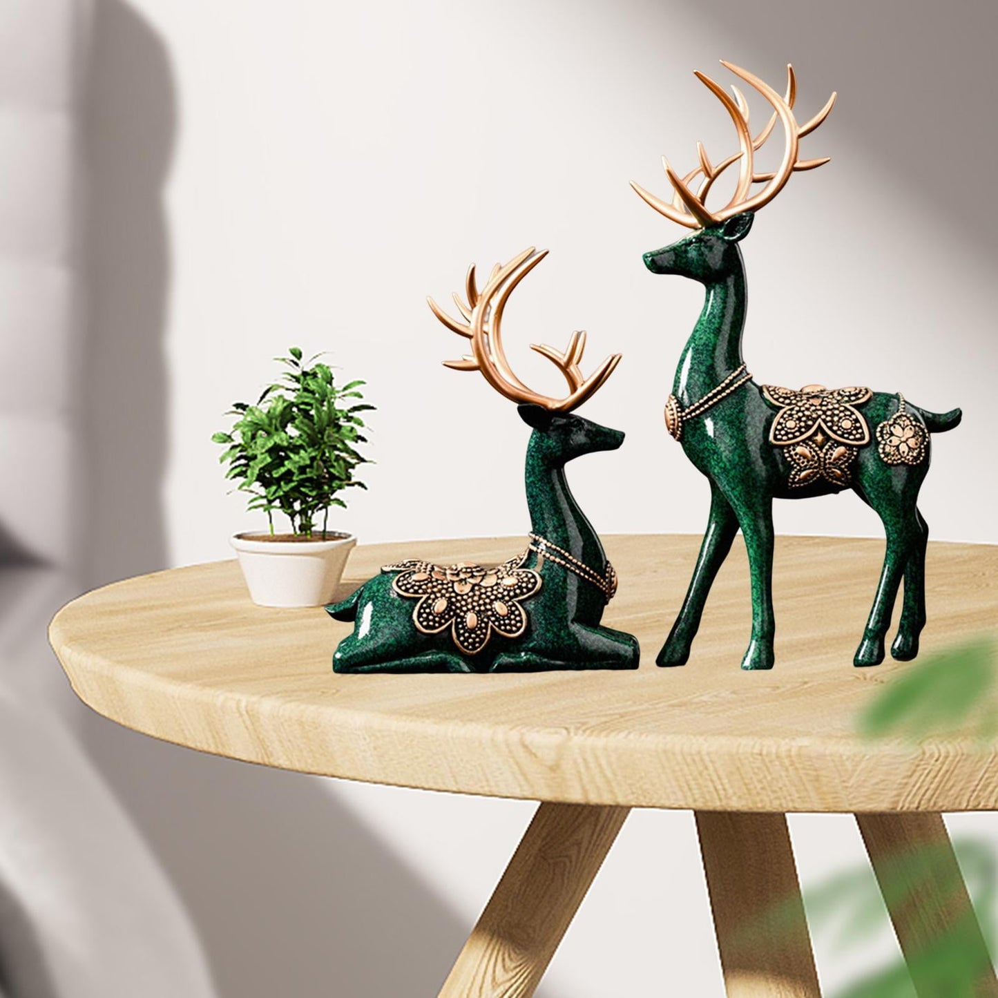 MAYIAHO Reindeer Resin Figurines