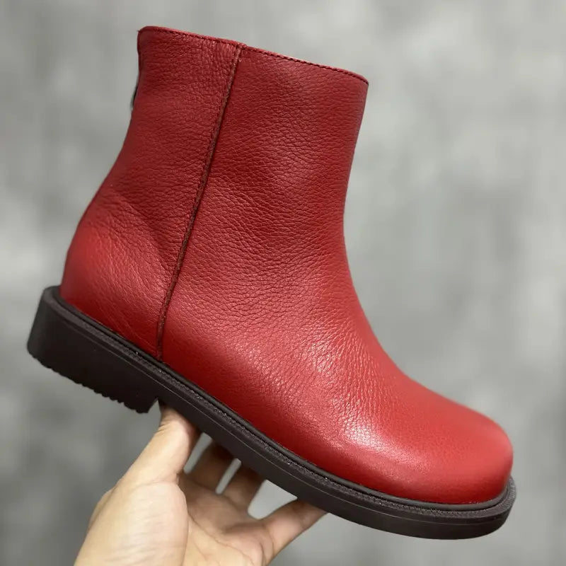 Genuine Leather Chelsea Ankle Boots