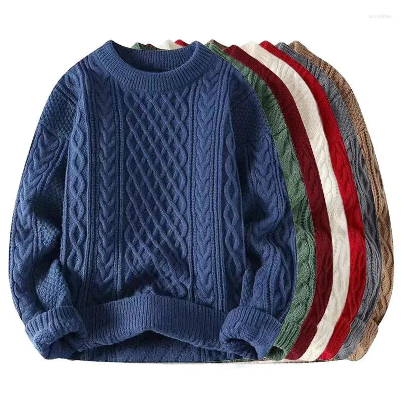 Hawthorne Acrylic Loose Knitted Aran Pullover Sweaters