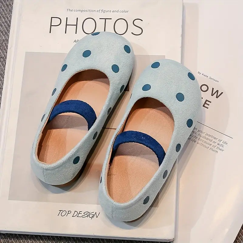 Honey Girl Polka Dot Ballet Shoes