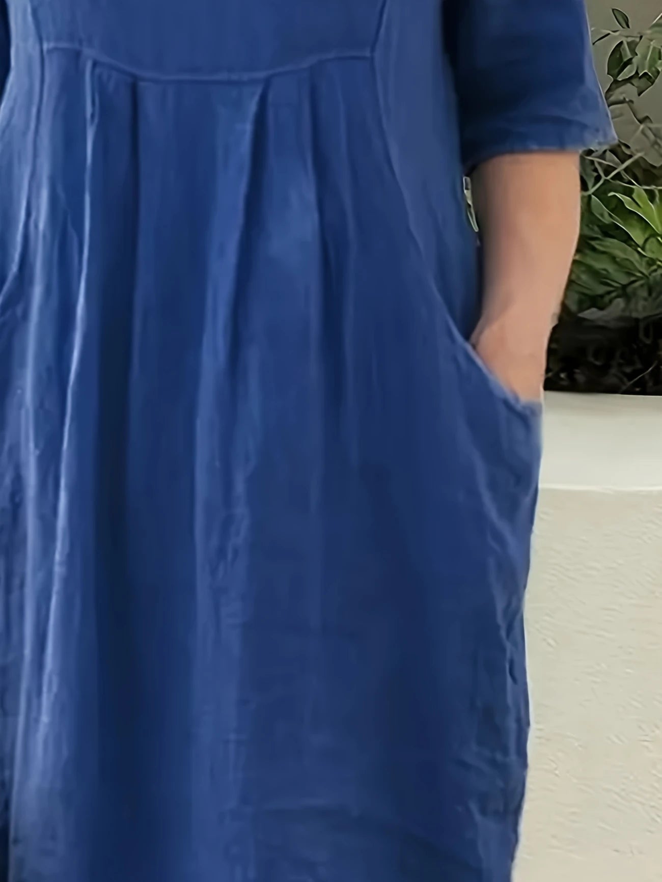 Hanna Linen Pleated Midi Slip Dress