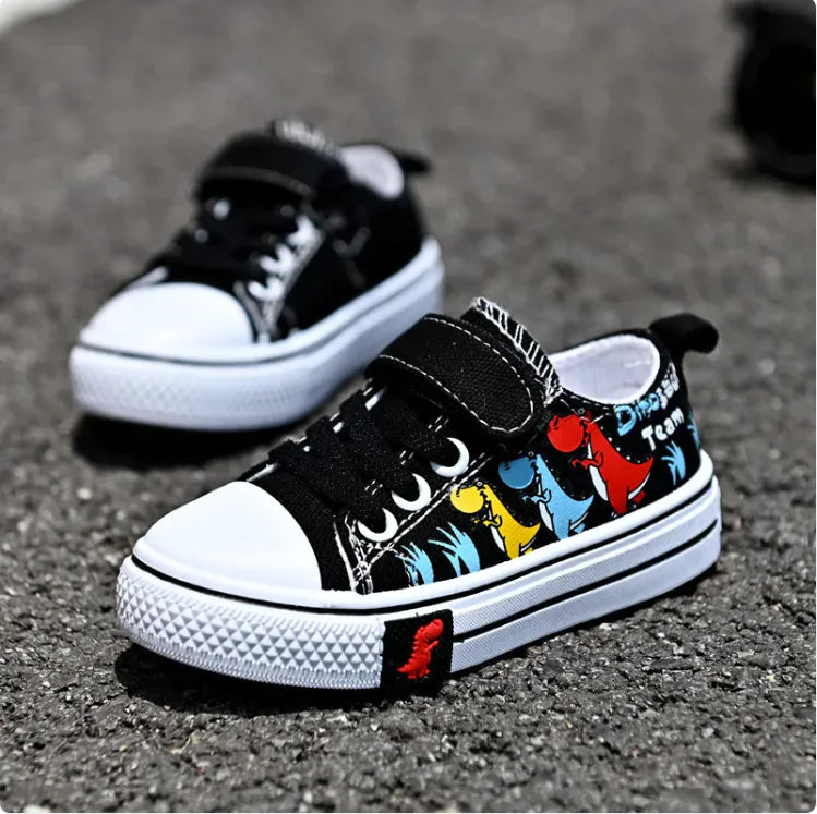 Dinosaur Canvas Low Top Sneakers