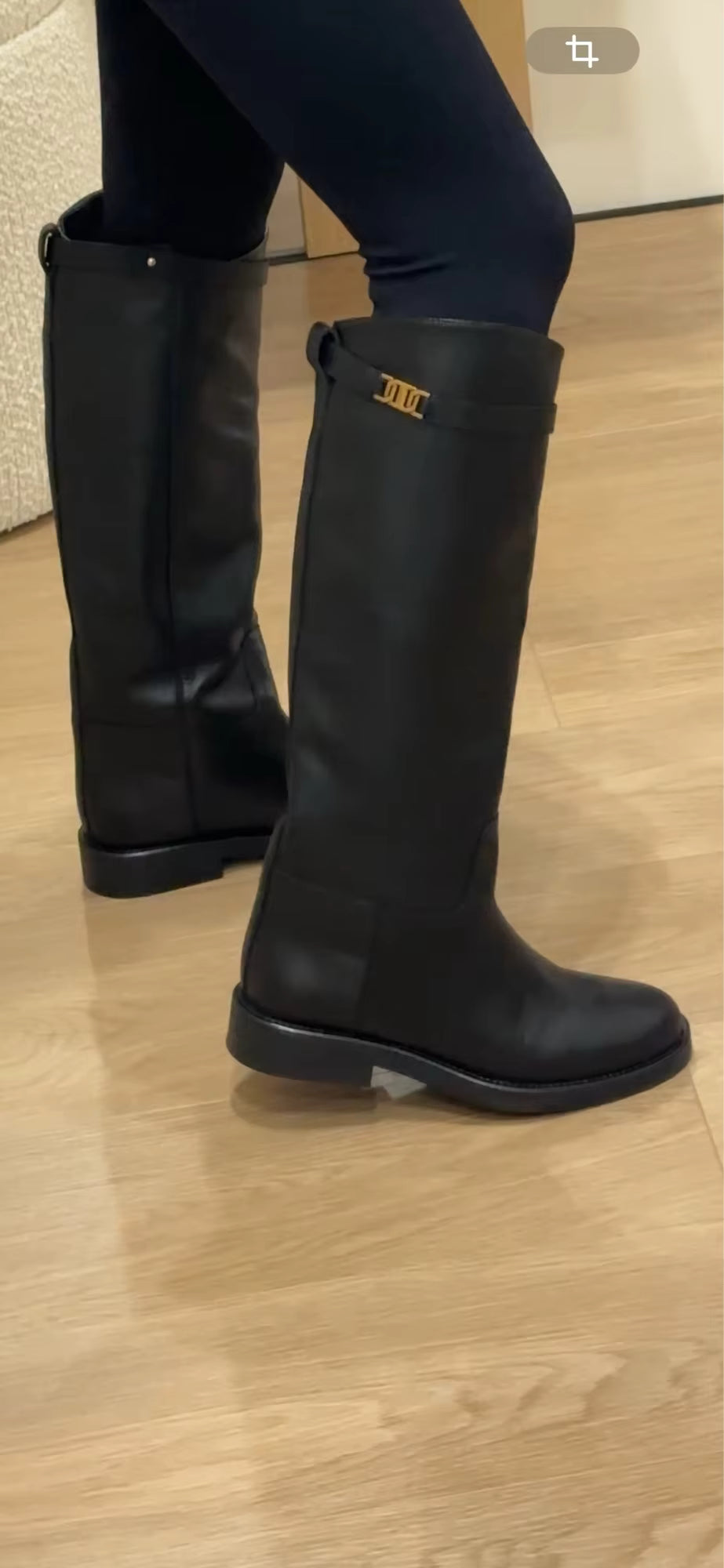 DaveandDi Knight Cowhide Leather High Boots