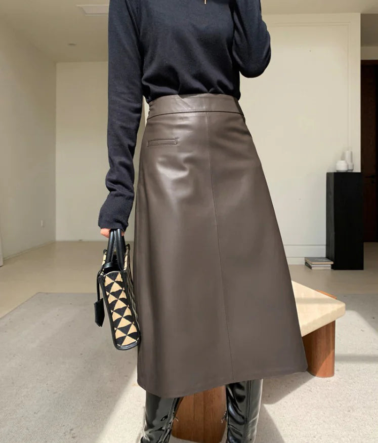 ICONIC Genuine Leather Skirt