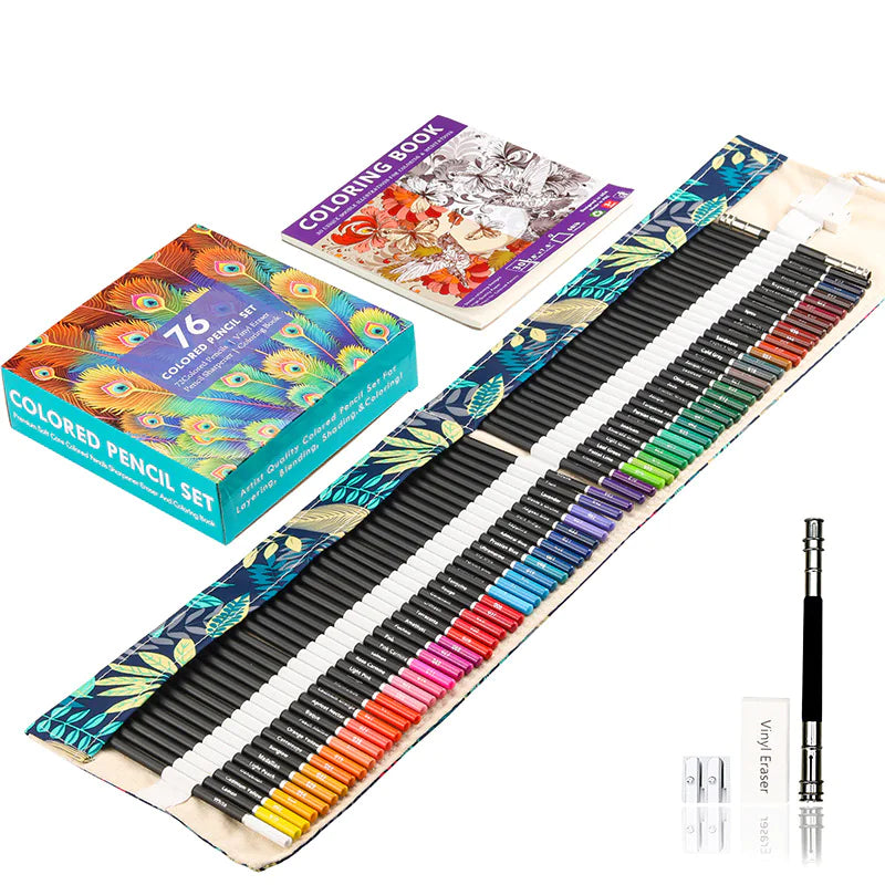 72 Premium Lead Color Pencil & Wrap Boxed Set