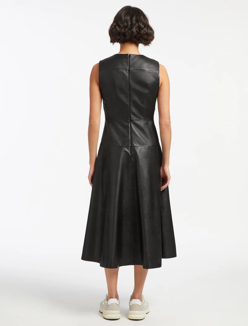 Cyprus Sleeveless Vegan Leather Dress
